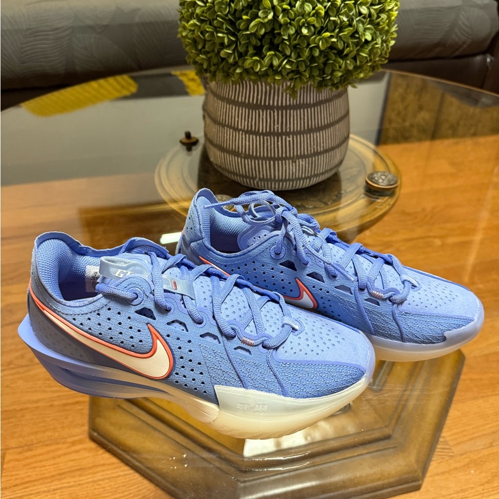 Nike Light Blue and Red Sneakers